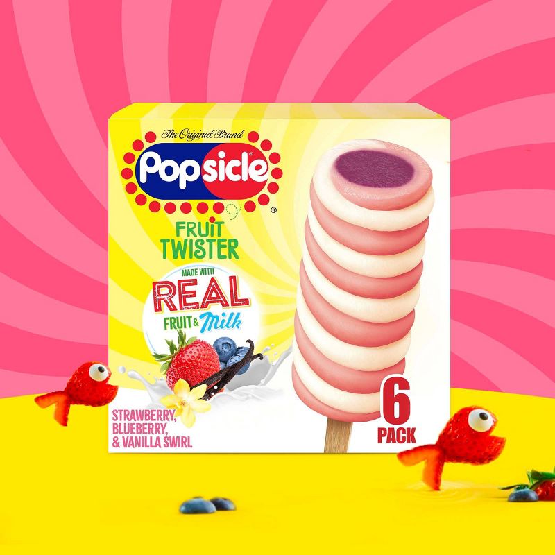 Popsicle Fruit Twister Blueberry Strawberry & Vanilla - 6ct/16.2oz