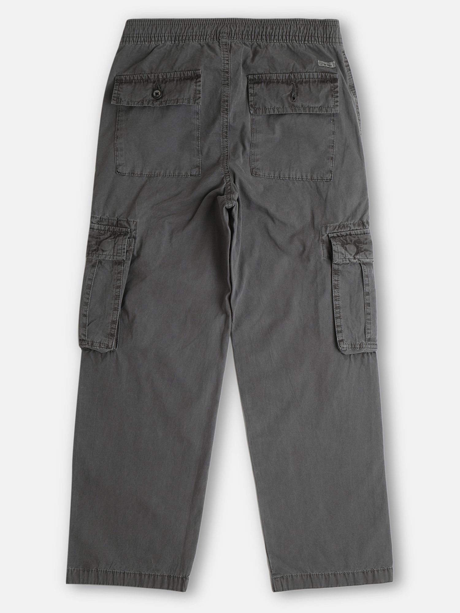 Pepe Jeans Boys Grey Solid Cargo Pants