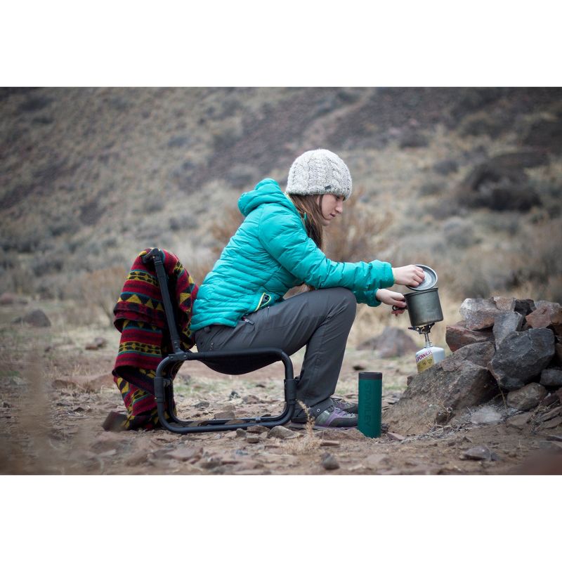 TravelChair 169 Larry Weather Resistant Lightweight Portable Outdoor Camping Chair, Steel (Black)