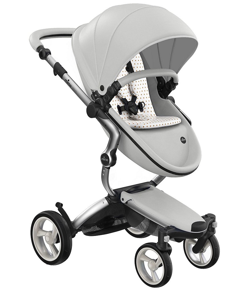 Mima Xari Stroller - Aluminum Chassis with Snow White Reversible Seat and Carrycot