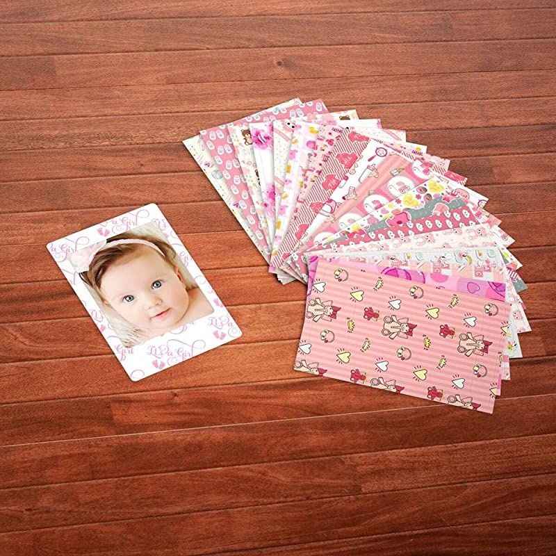 instax Mini Instant Film 20 Exposures + 20 Sticker Frames for Fuji Instax Prints Baby Girl