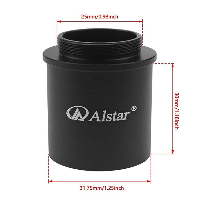 C Mount to 125quot Video Camera Barrel Adapter Telescope Astrophotography for one CMount Male Thread to 125quot Eyepiece convertor for telescopes