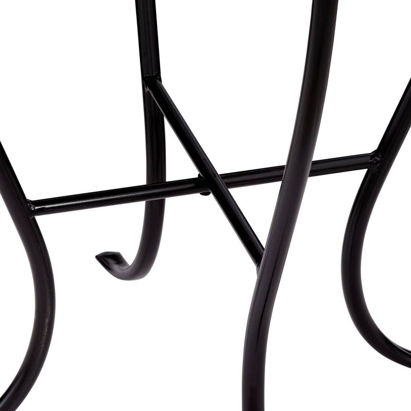 Teal Island Designs Beige Pineapple Mosaic Round Outdoor Accent Table