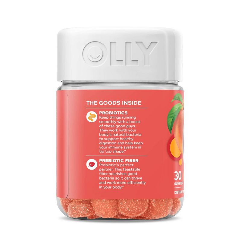 OLLY Probiotic + Prebiotic Gummies - Peachy Peach - 30ct