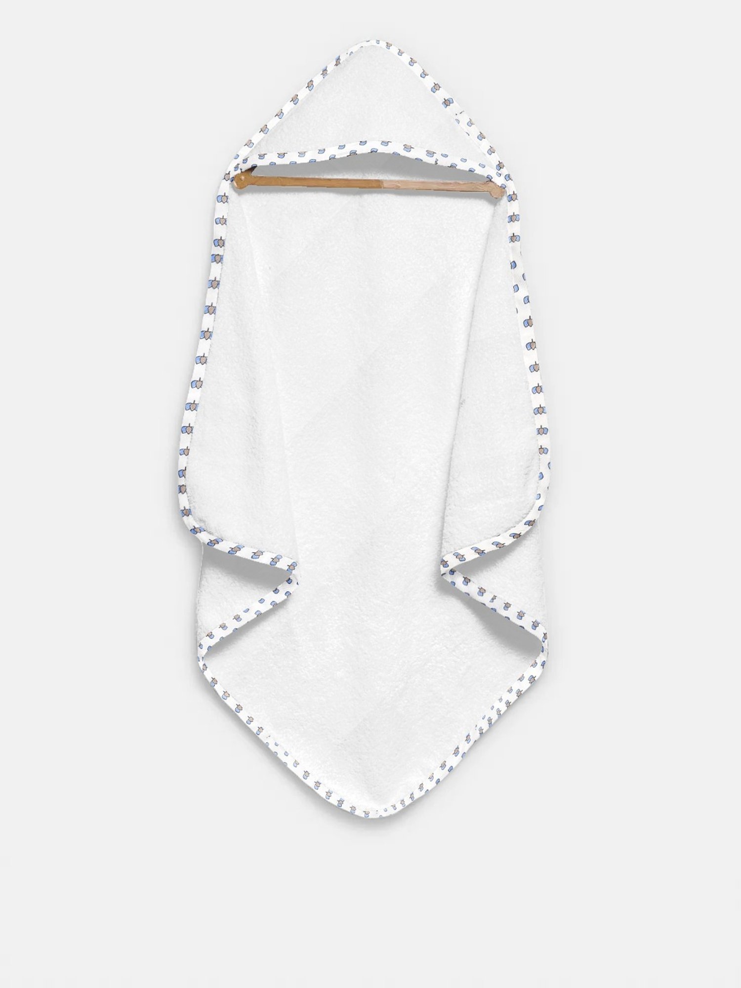 The Baby Atelier White Cotton Hooded Towel Set