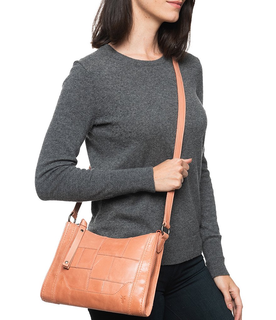 Frye Melissa Patchwork Leather Top Zip Crossbody Bag