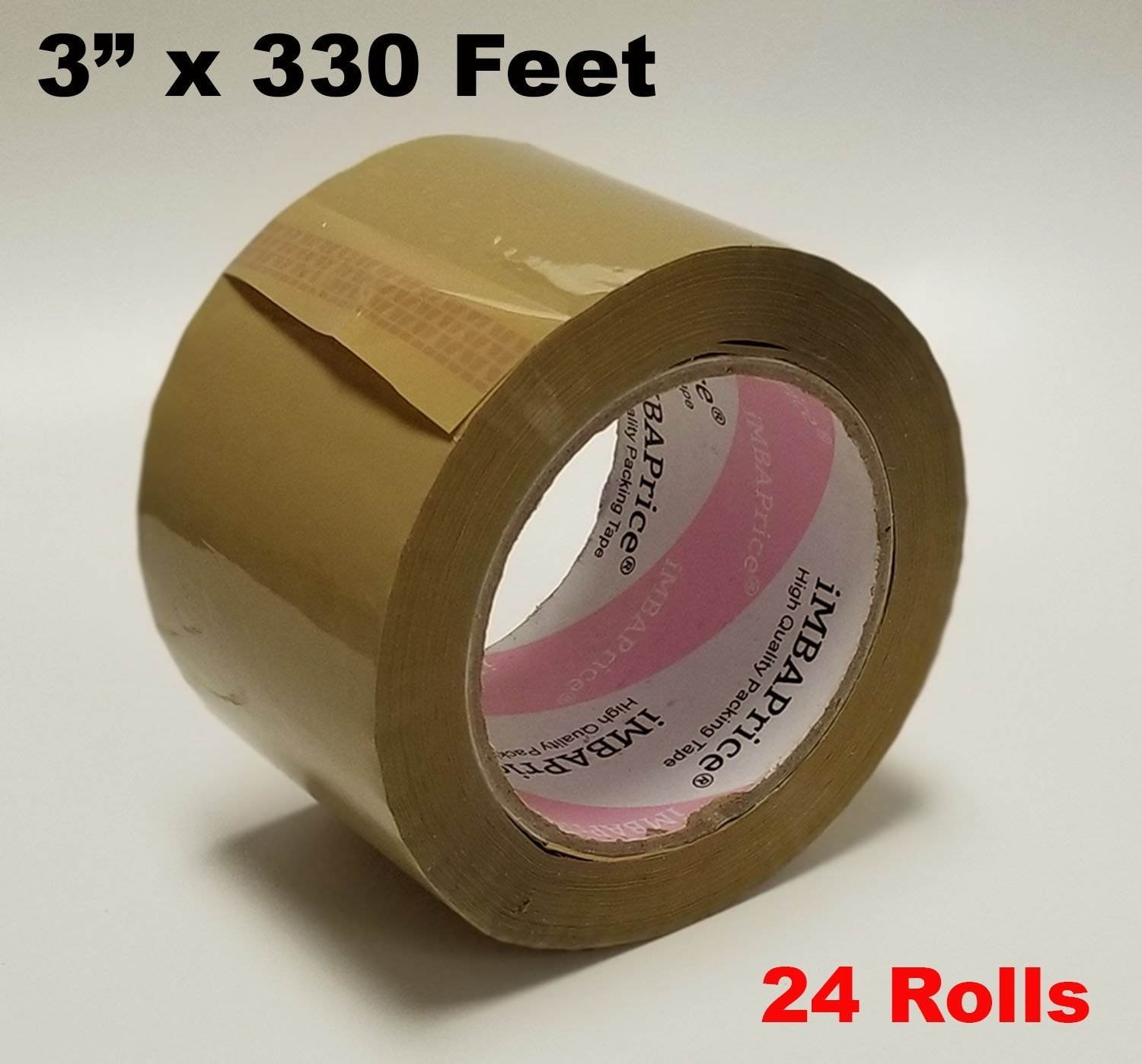 iMBAPrice 3-inches Shipping Packaging Tape - 1 Box of Premium (24 Roll of 110 Yards) 24 x 330 Feet Long 3" Wide Heavy Du