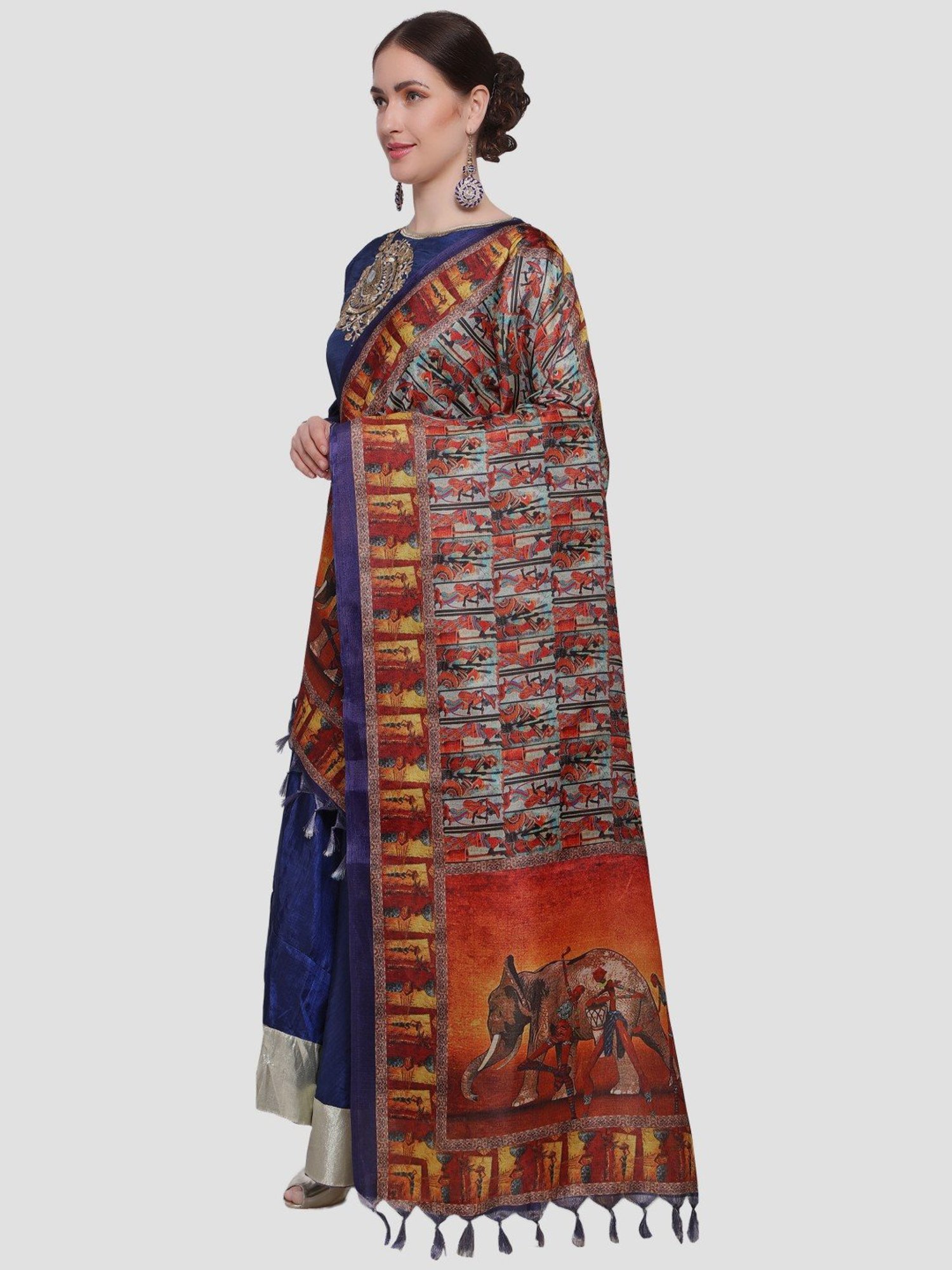 Saree Mall Multicolored Printed Dupatta