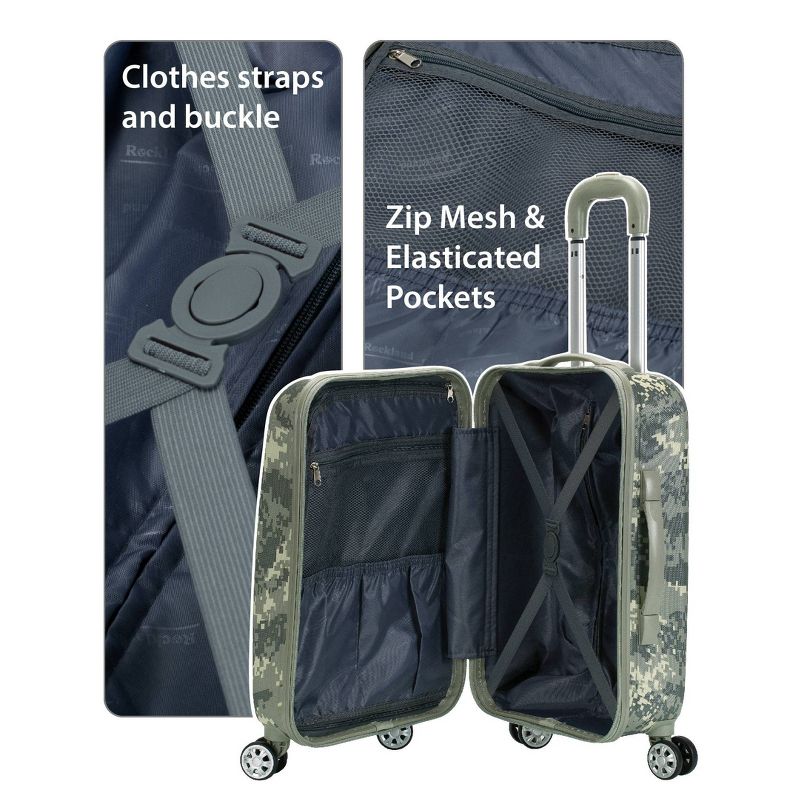 Rockland 20'' Polycarbonate Carry On Hardside Suitcase