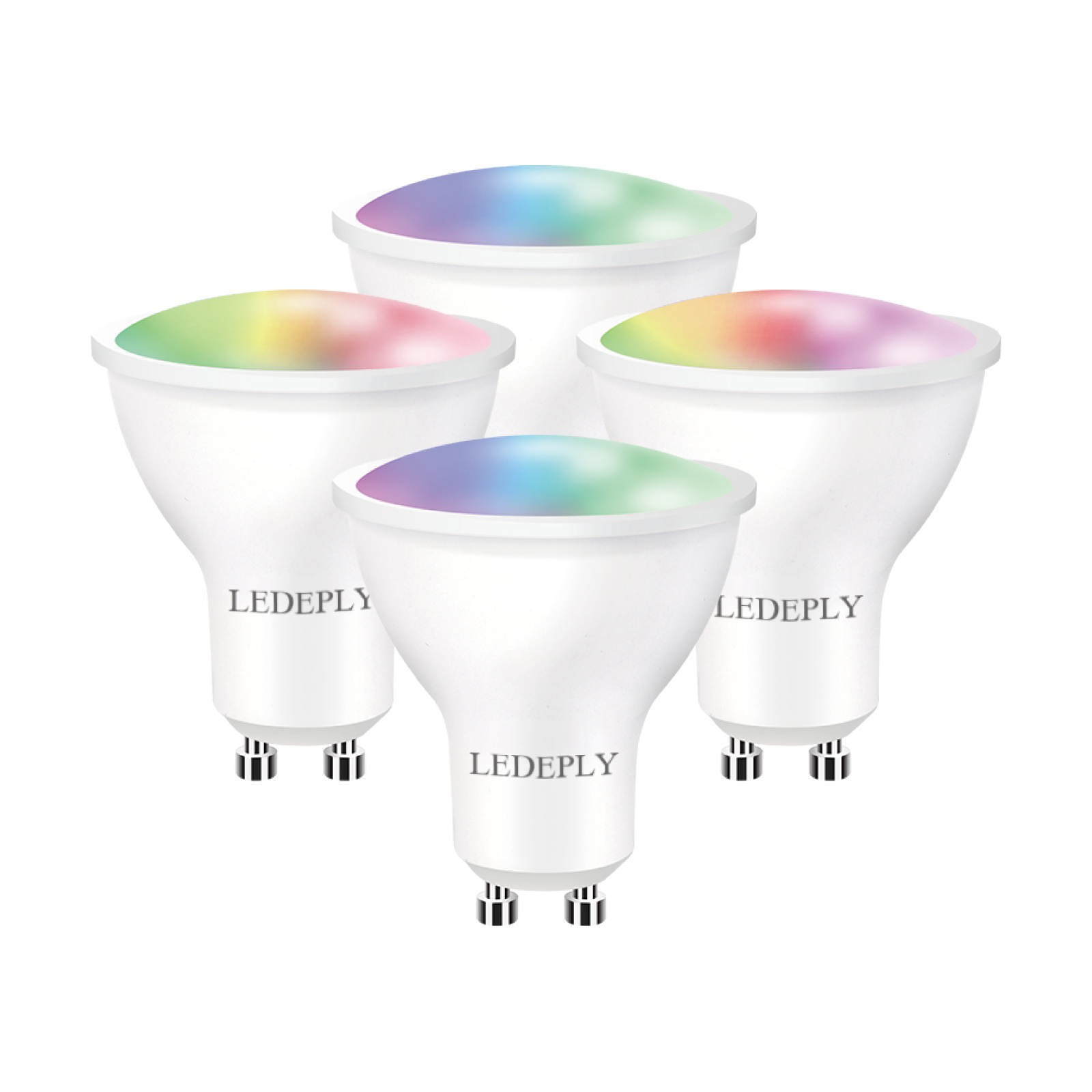 GU10 Smart Spot Light Bulbs, Compatible with Alexa, Google Home & SmartThings, 5W Wi-Fi LED Tunable Color + White Track Light, No Hub Required, 4Pack