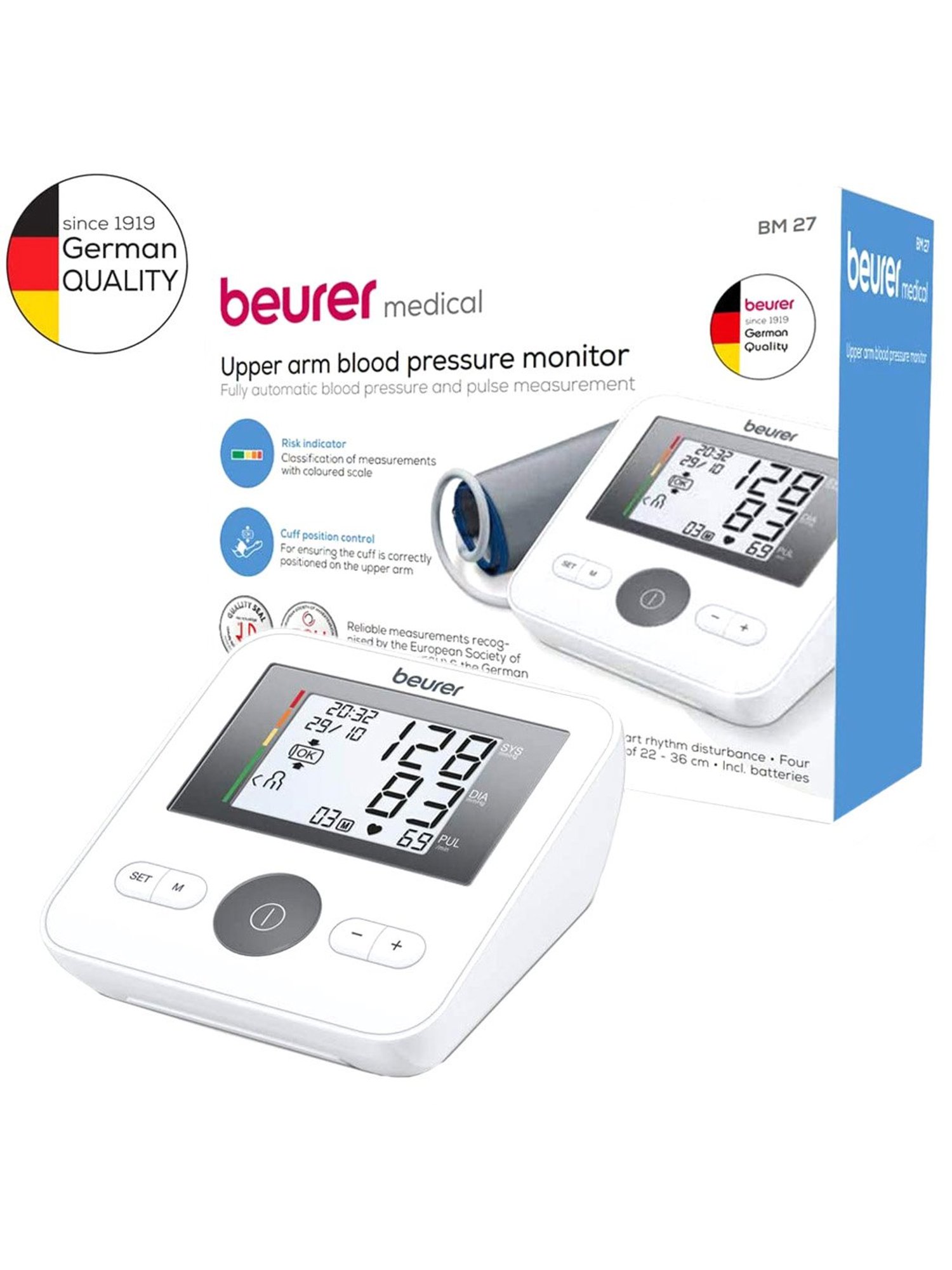 Beurer BM 27 Automatic Upper Arm Blood Pressure Monitor