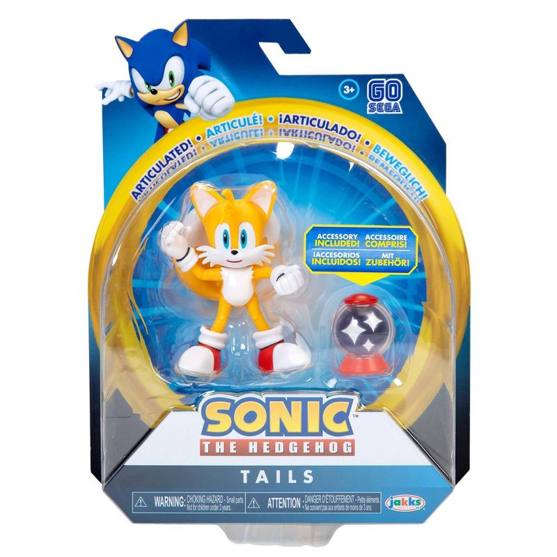 Sonic the Hedgehog 4" Modern Tails with Invincible Item Box Wave 1