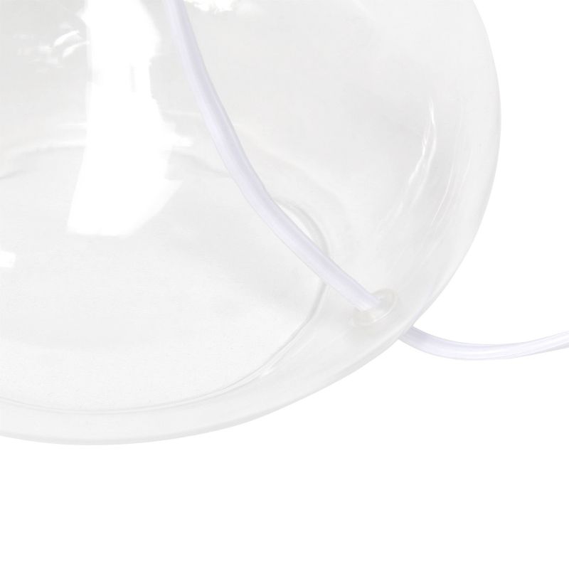 Glass Raindrop Table Lamp with Fabric Shade White - Simple Designs