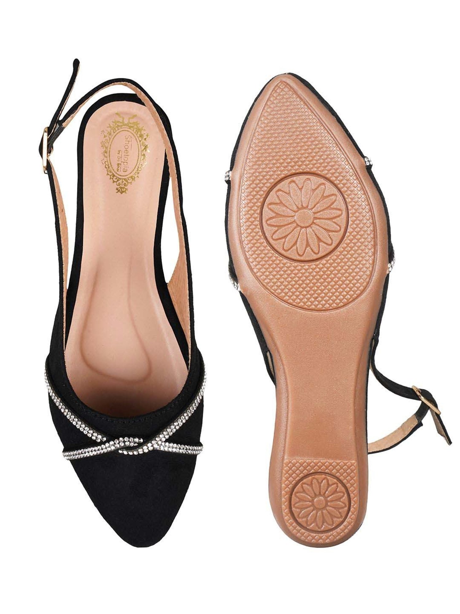 Shoetopia Kids Black Flat Ballets