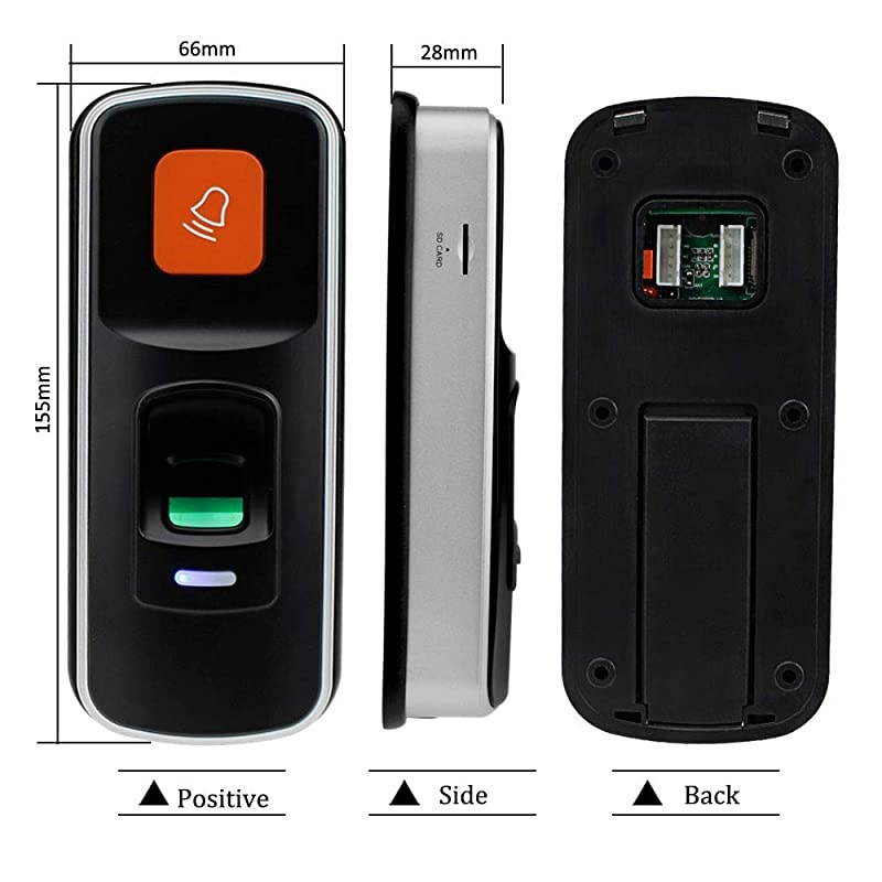 Fingerprint Door Locks System RFID Access Control Reader Biometric Electronic Door Opener with Smart Key Cards WG26 SD Card