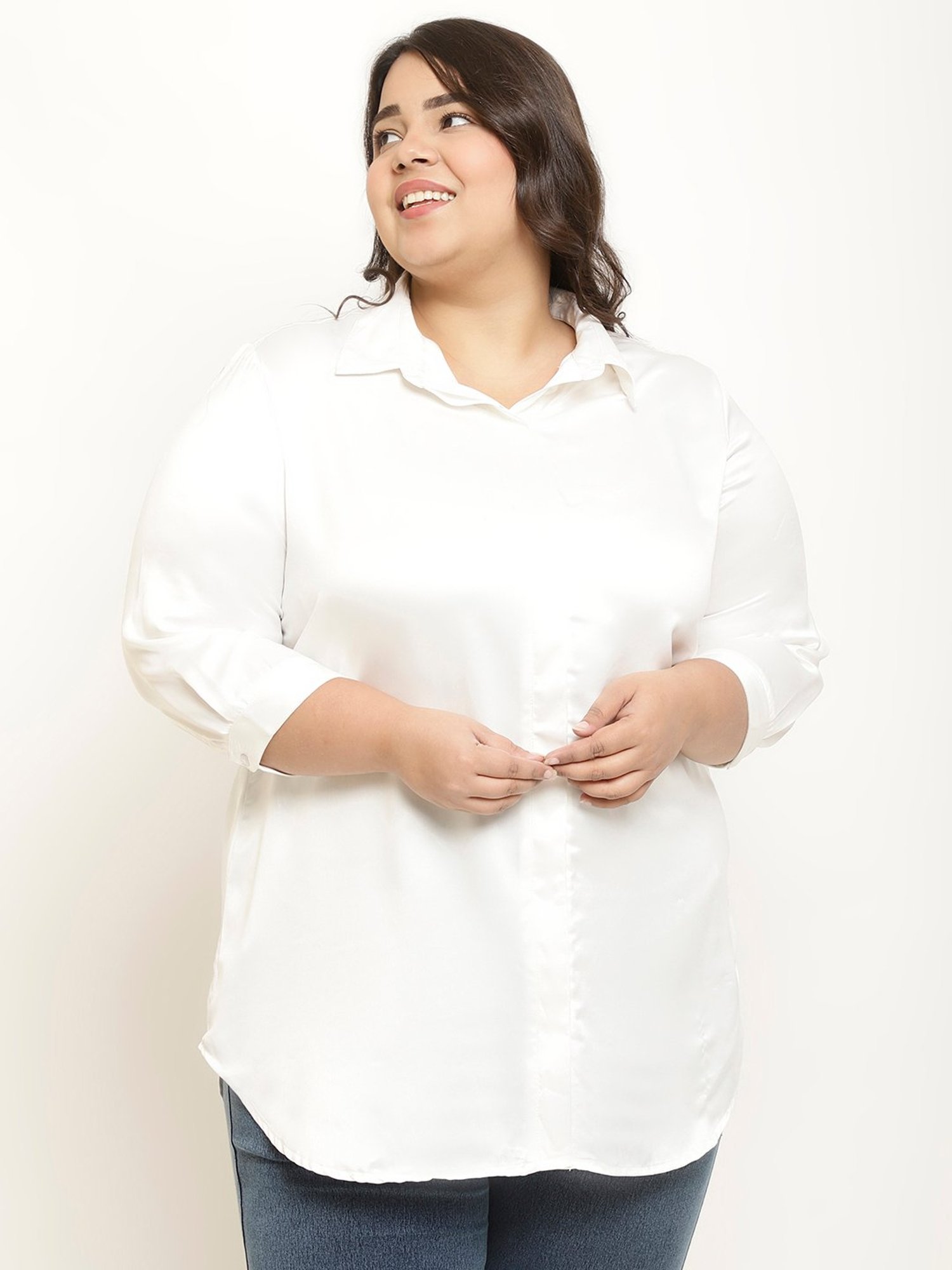 Amydus White Regular Fit Shirt