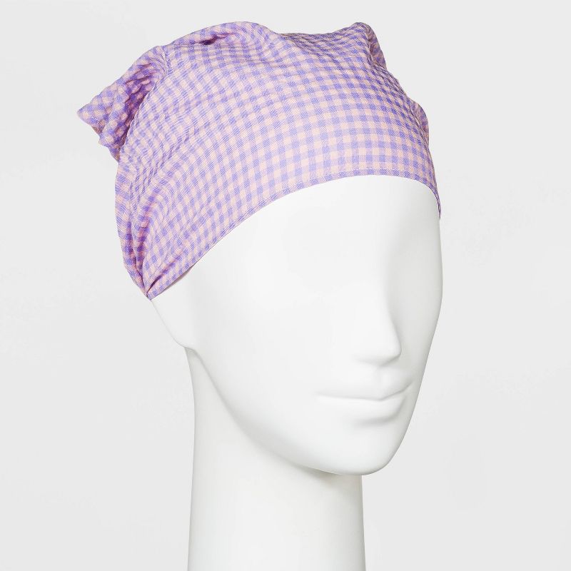 Gingham Patterned Headscarf - Wild Fable™ Purple