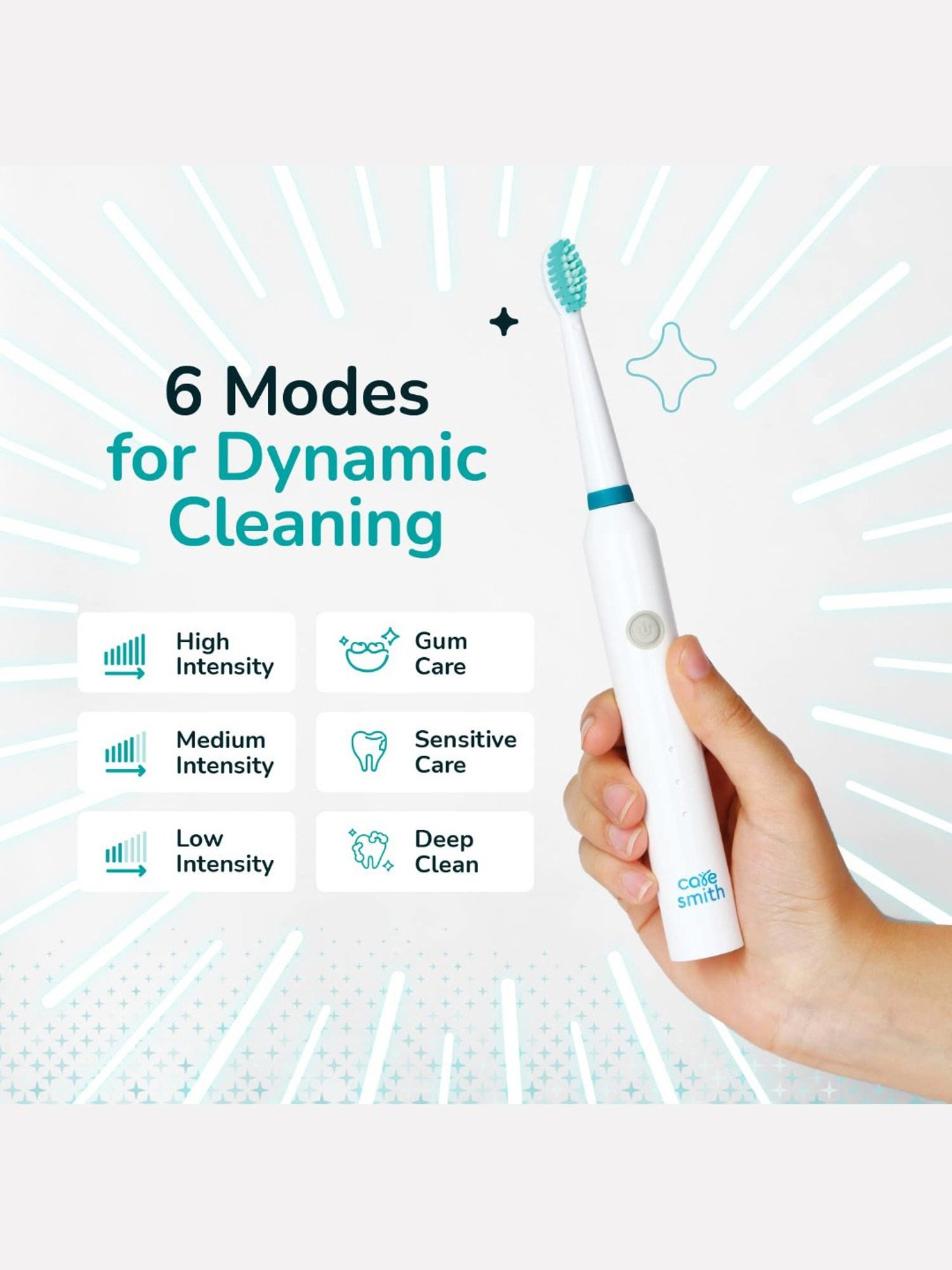 Caresmith SPARK CS009 Rechargeable Electric Toothbrush (White)