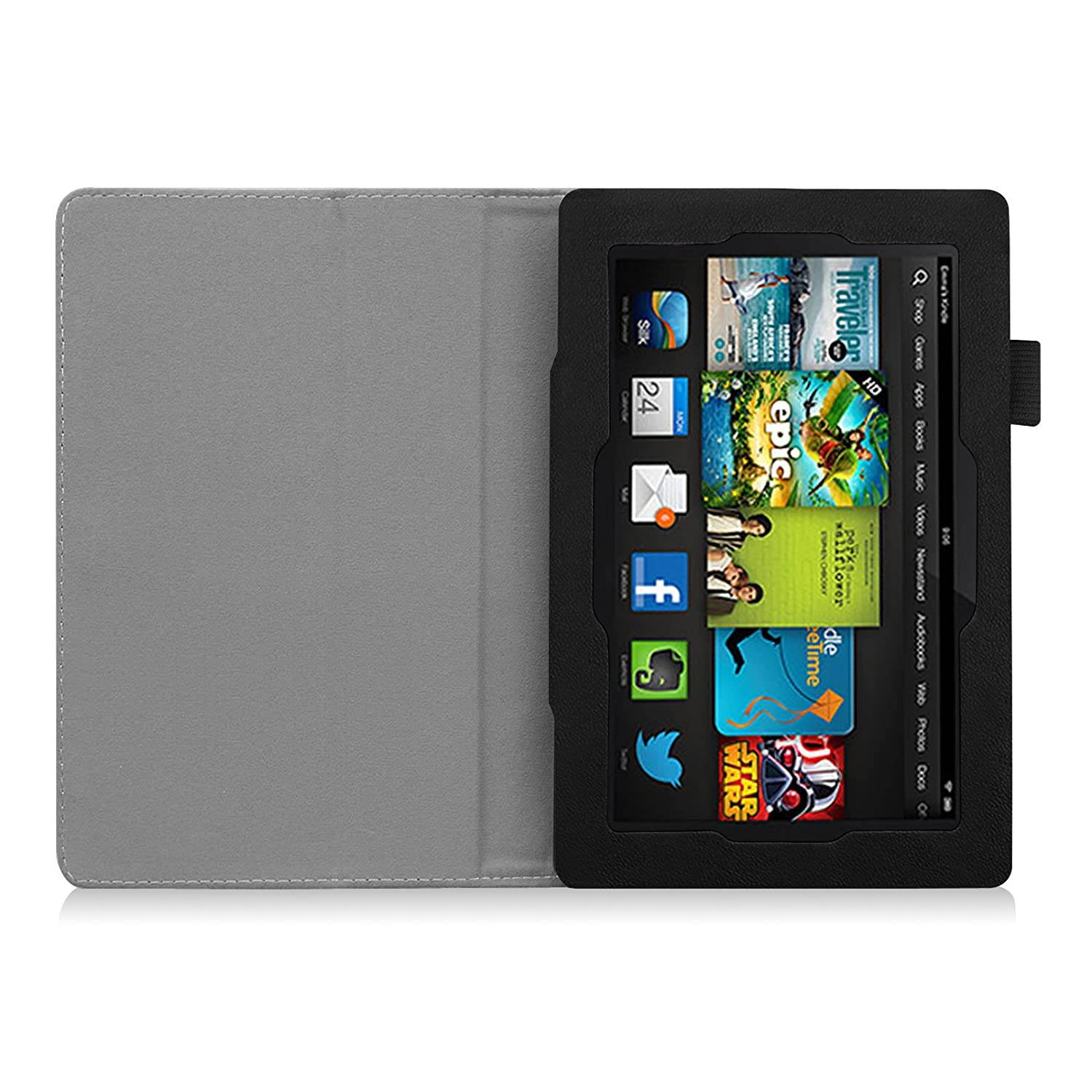 Fintie Folio Case for Kindle Fire HD 7" (2013 Old Model) - Slim Fit Folio Case with Auto Sleep/Wake Feature (Will only fit Amazon Kindle Fire HD 7, Previous Generation - 3rd), Love Tree