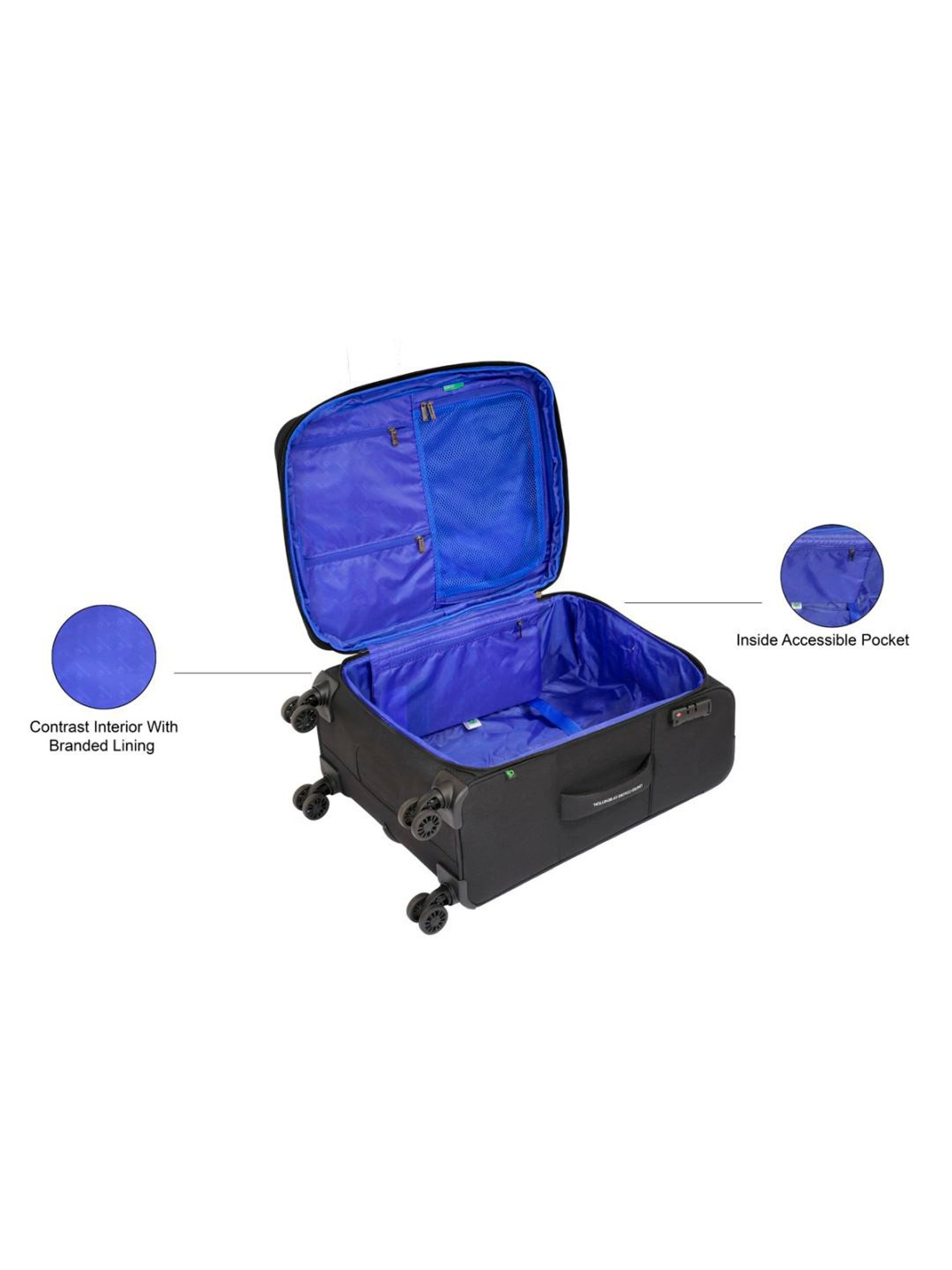 Perquisite Y2K Luxe Range Black Hard 20" Cabin Luggage