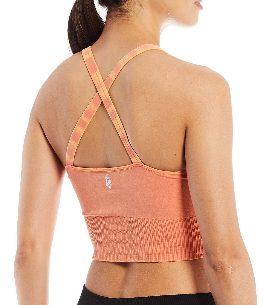 Free People FP Movement Square Neck Coordinating Good Karma Tie-Dye Sports Bra