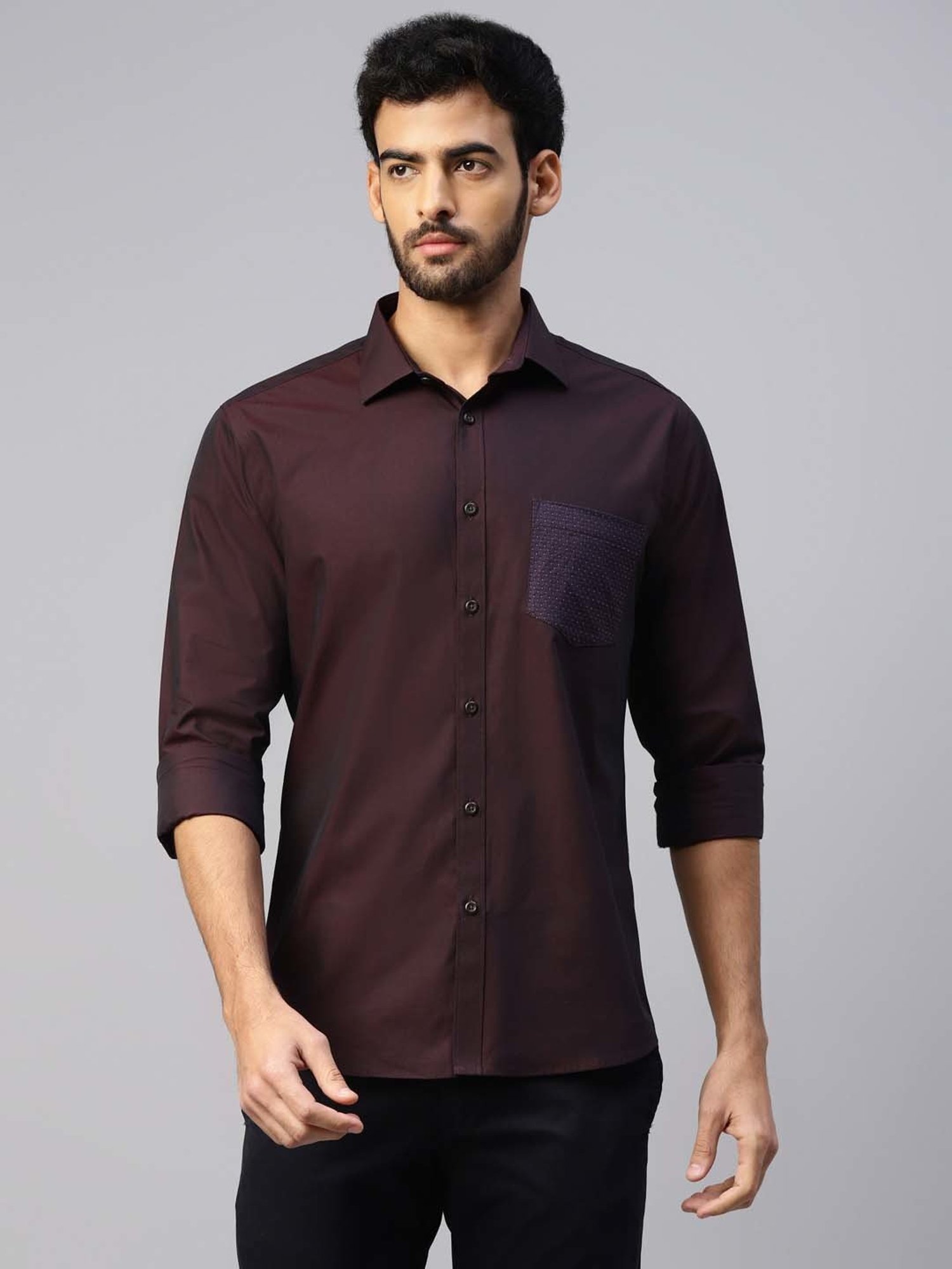 Don Vino Purple Slim Fit Shirt