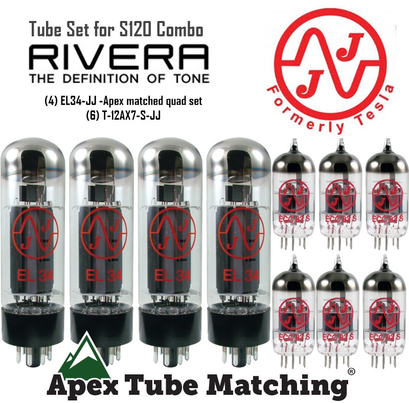 Tube set for Rivera S120 Combo guitar amplifier vacuum valve tubes