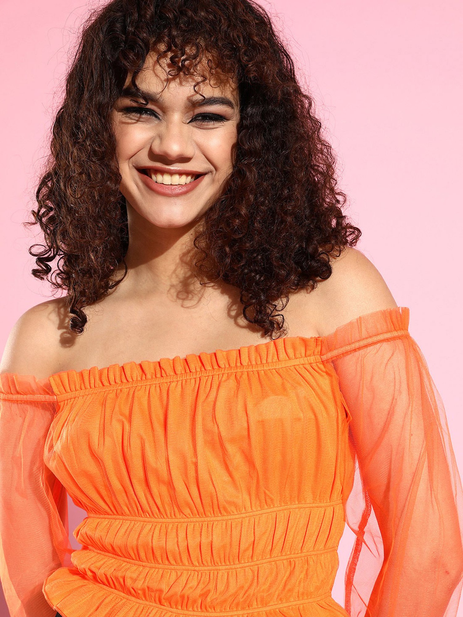 KASSUALLY Orange Relaxed Fit Top