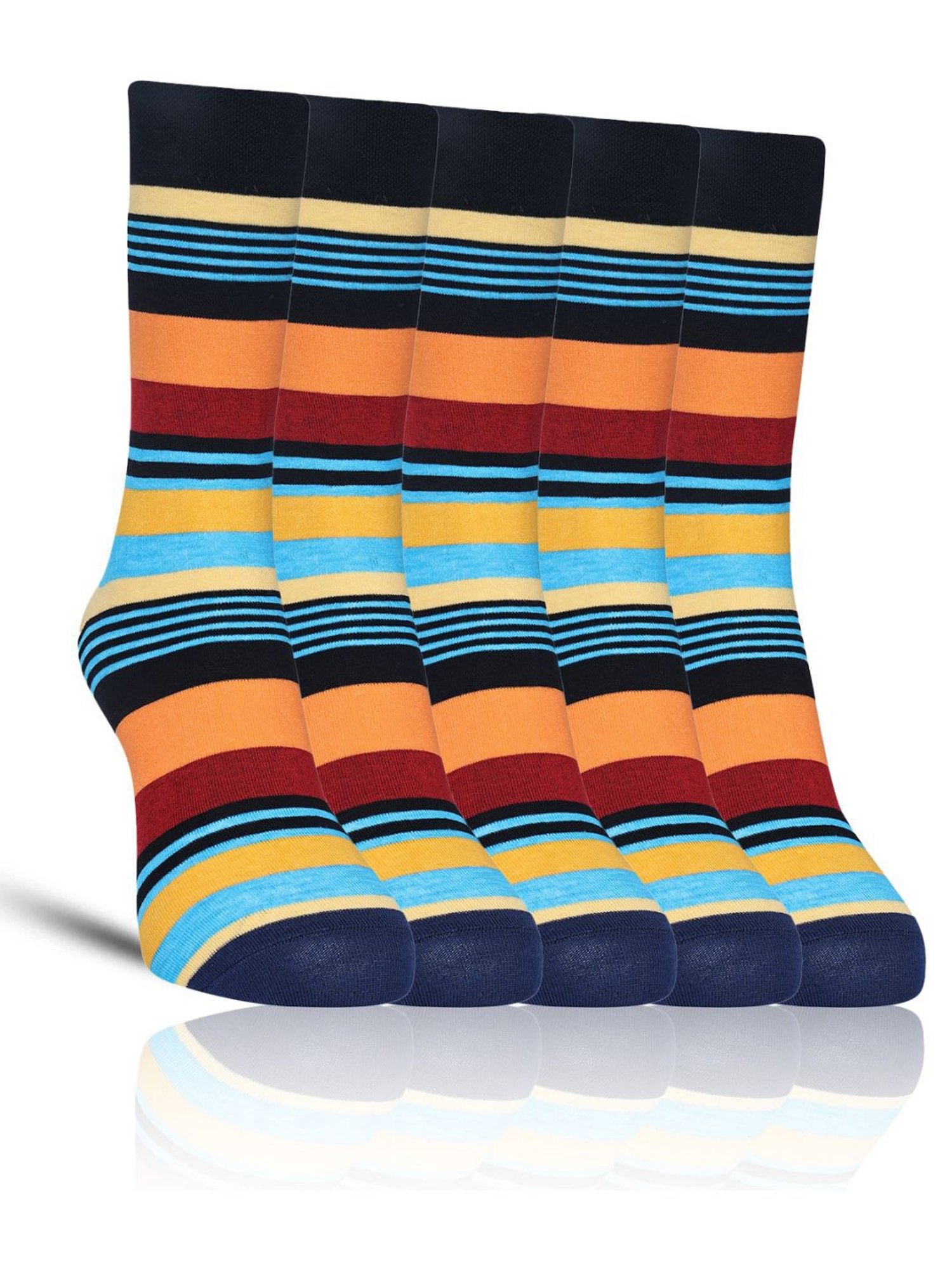 Dollar Socks For Men's Casual Full Length In (Pack of 5)