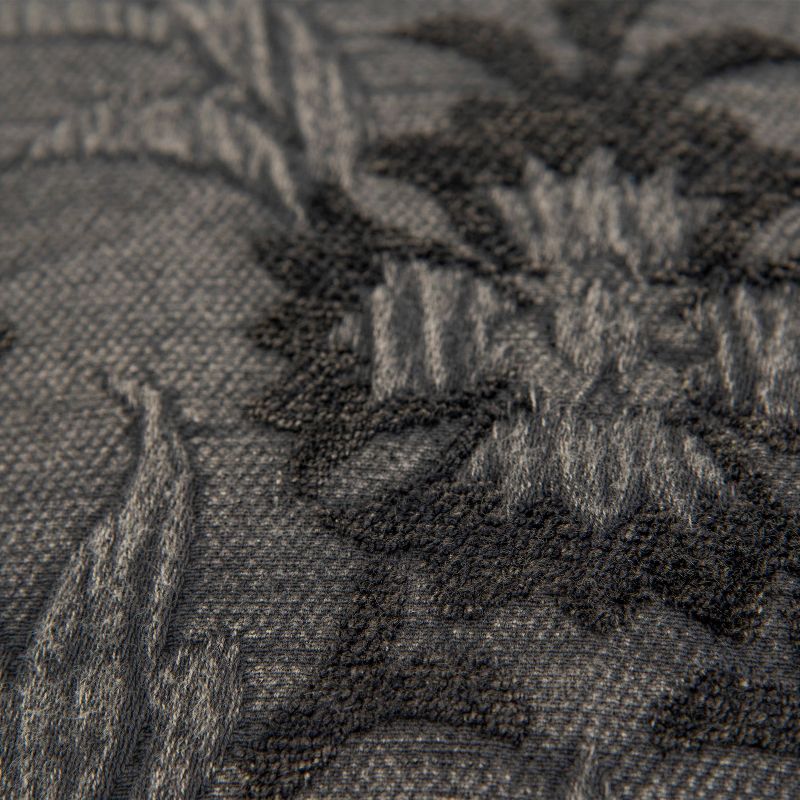 20"x20" Oversize Floral Print Square Throw Pillow Gray - Rizzy Home