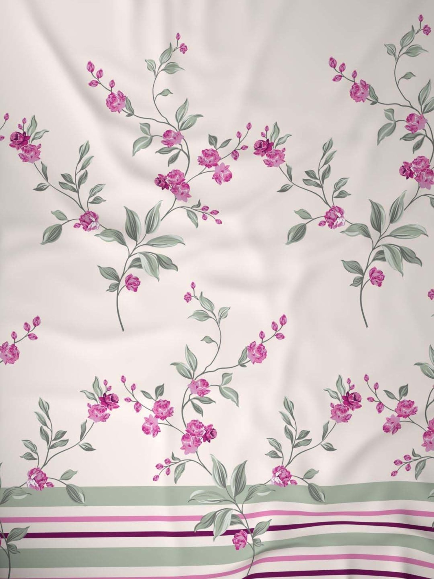 Raymond Home Shubham Purple 120 TC Cotton King Bedsheet with 2 Pillow Covers