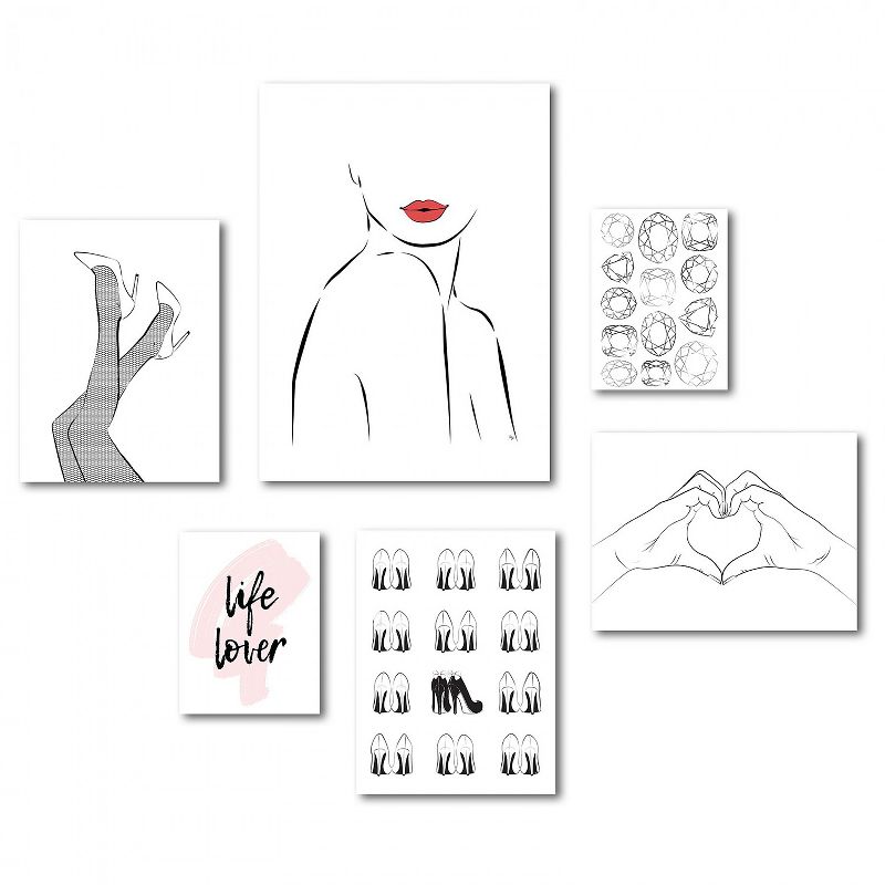Americanflat - Fashion Line Art Canvas Gallery Wall Set by Martina