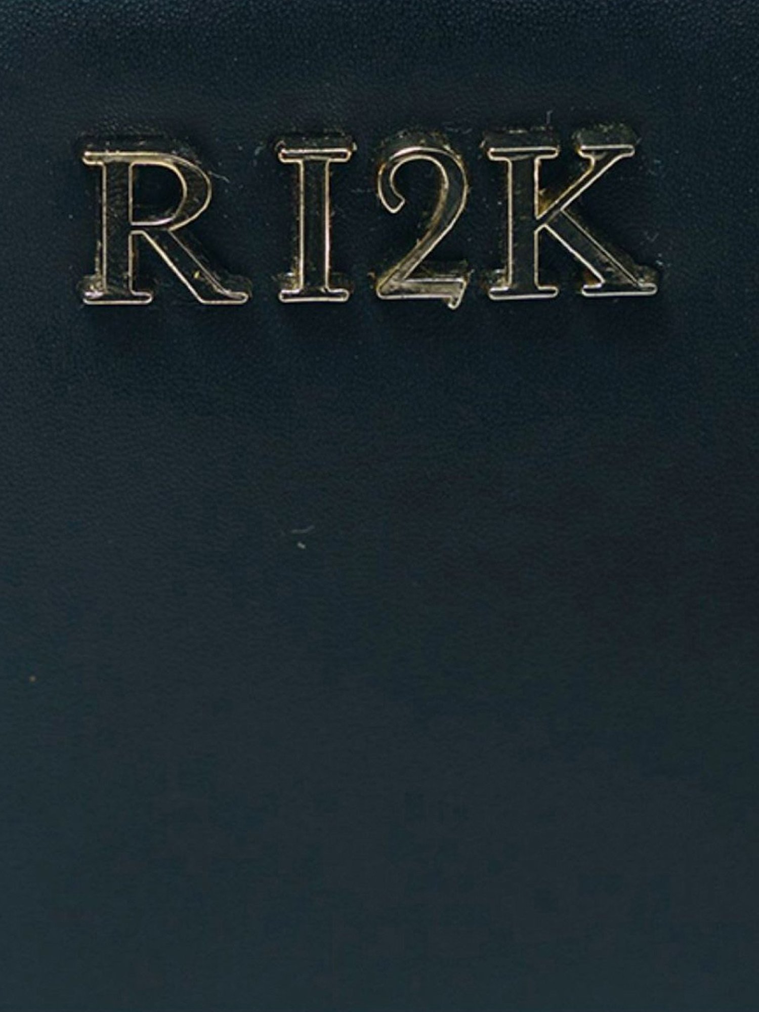 RI2K London Black Leather Zip around Wallet
