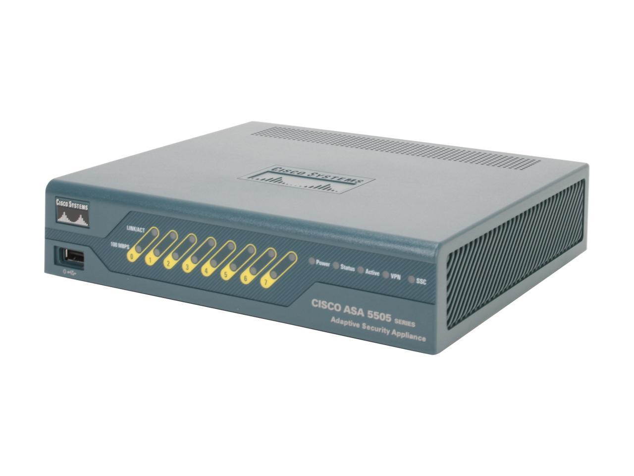 CISCO ASA5505-UL-BUN-K9 SECURITY FIREWALL Unlimited USERS asa9.24 asdm7.92 512Mb