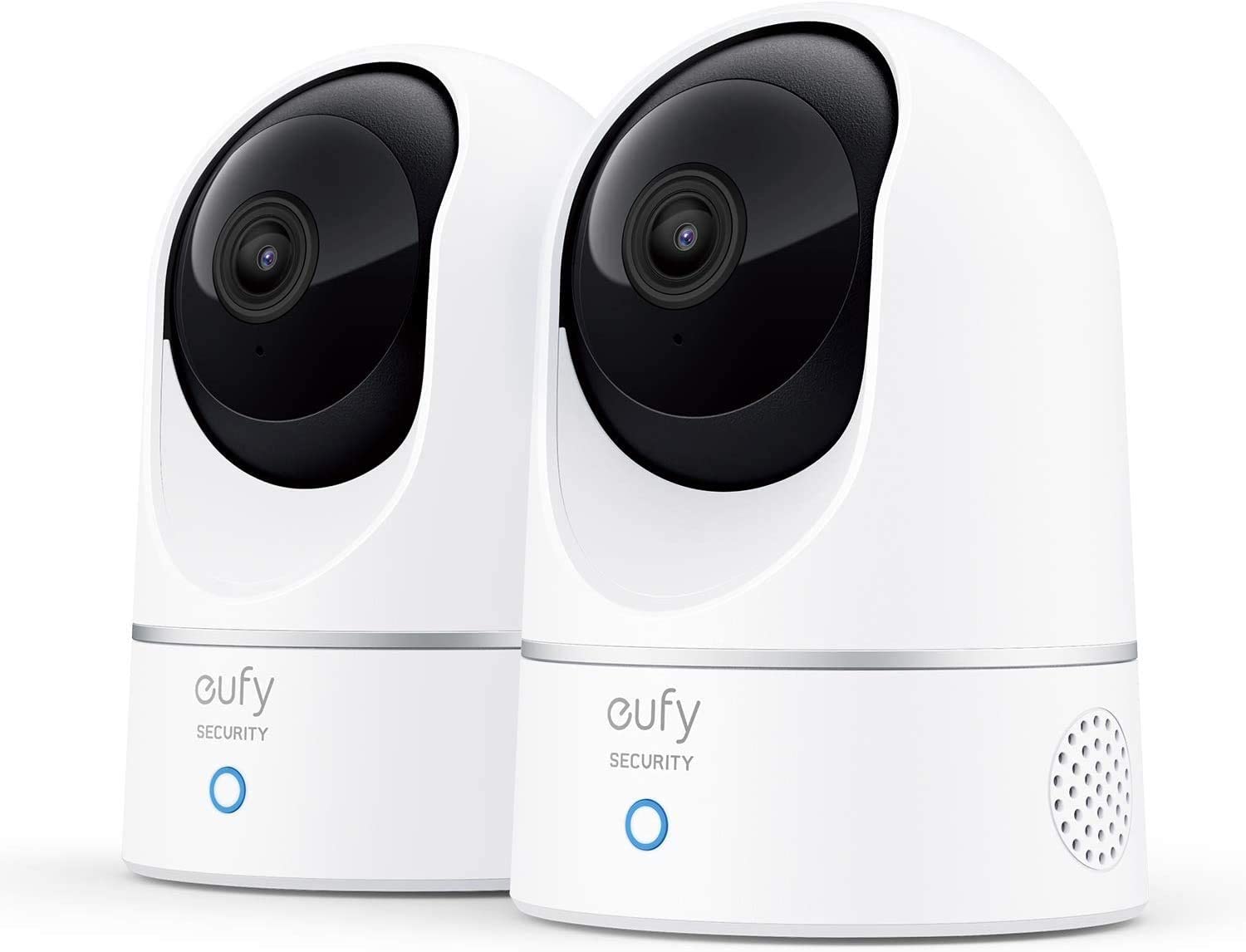 eufy Security 1080P Indoor Cam Pan & Tilt (2 Pack),  Plug-in Security Indoor Camera with Wi-Fi, Human & Pet AI, Voice Assistant Compatibility, Motion Tracking, HomeBase Not Required.