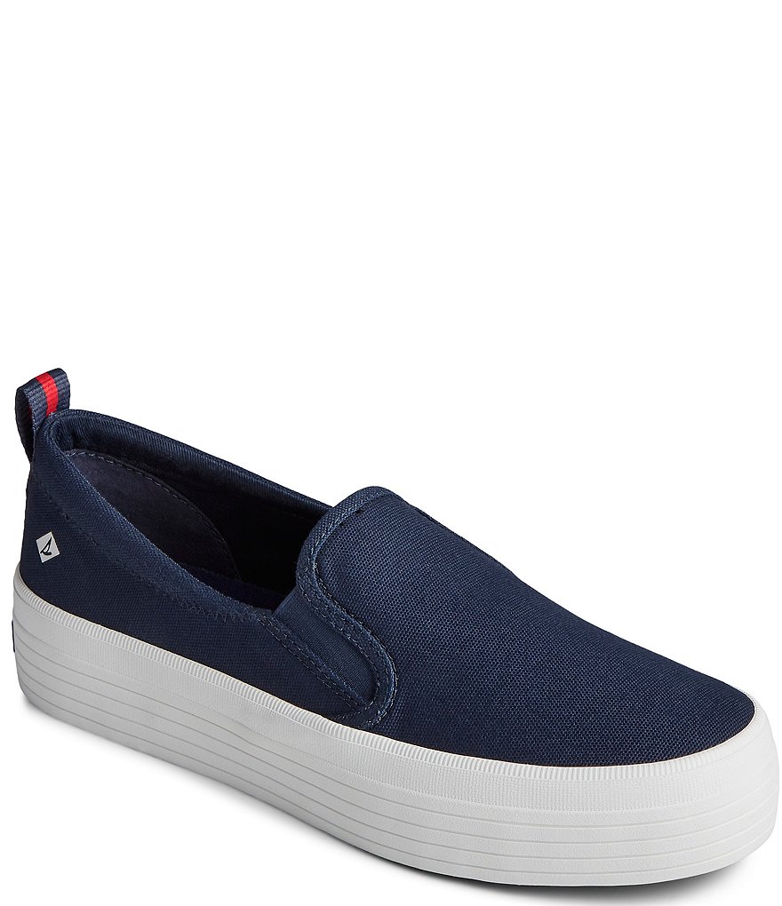 Sperry Women's Crest Twin Gore Canvas Platform Slip-On Sneakers