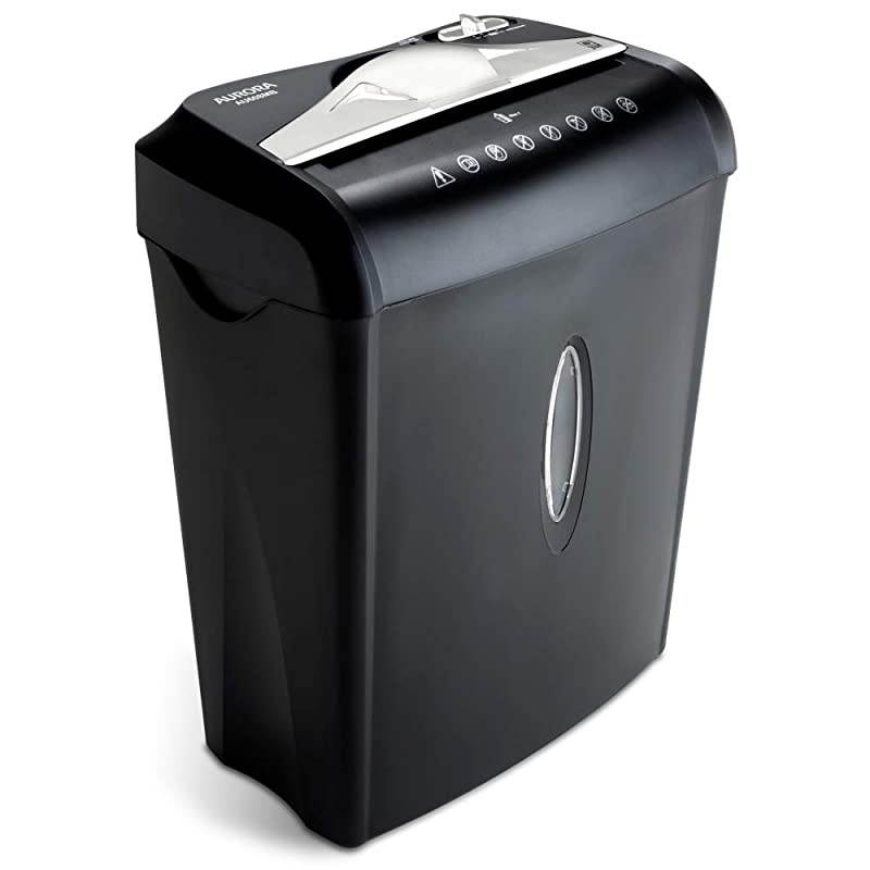 AU875XA Paper and Credit Card Shredder with 37Gallon Wastebasket 8Sheet CrossCut with Basket