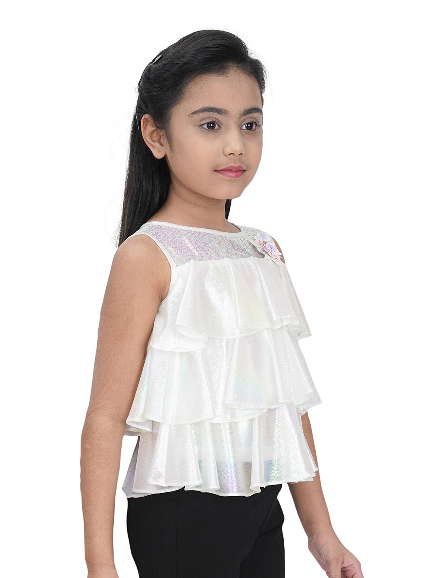 Tiny Girl White Embellished Top