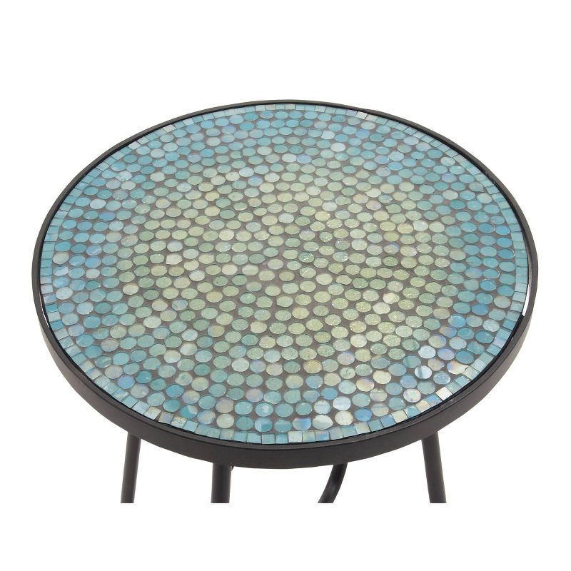 Eclectic Metal Accent Table Black - Olivia & May