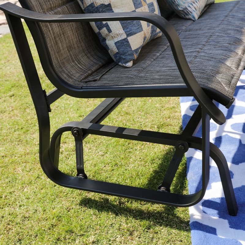 4pc Conversation Steel Patio Seating Sets Gray - Lokatse