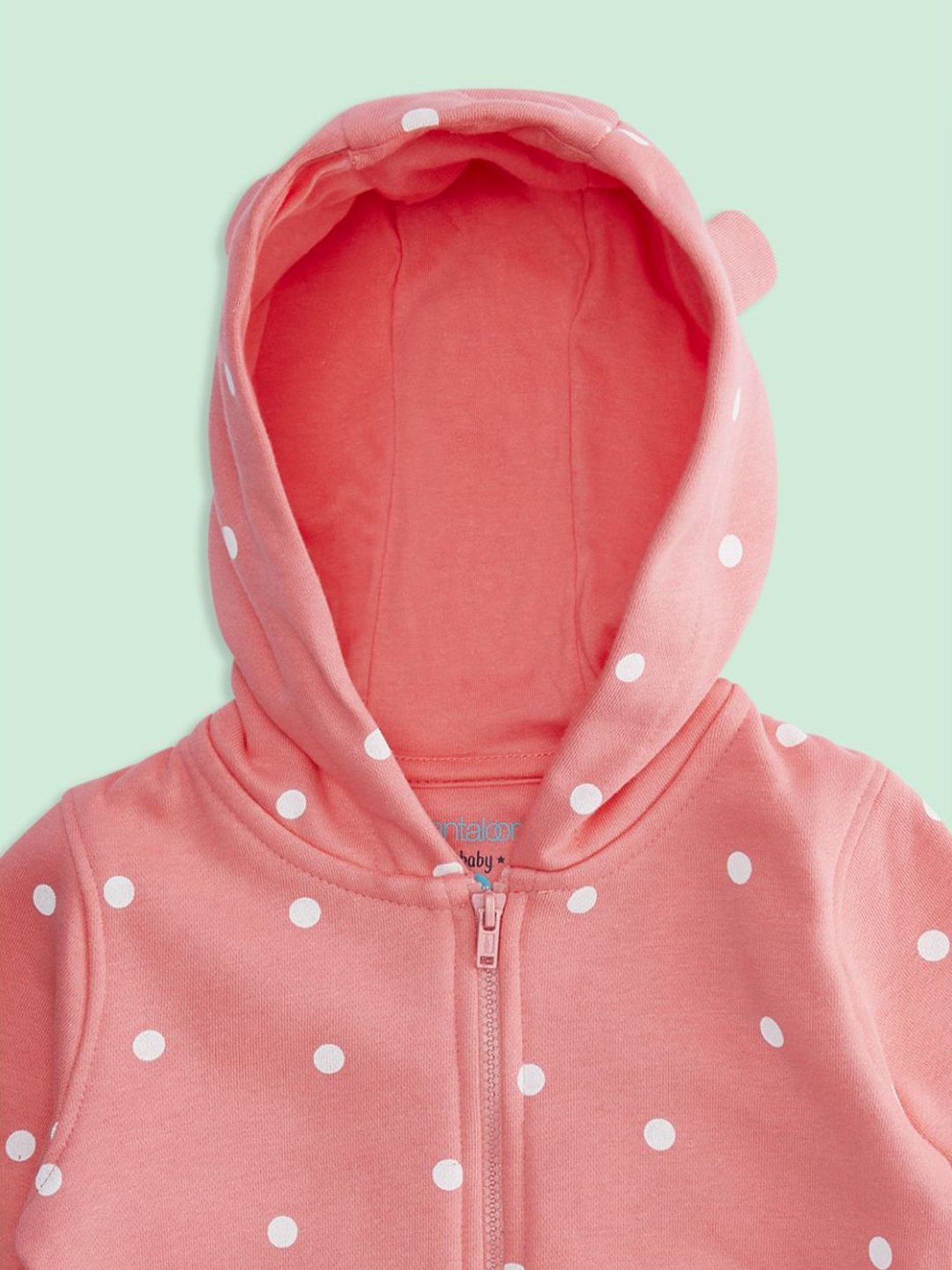 Pantaloons Baby Pink Cotton Printed Full Sleeves Sweatshirt