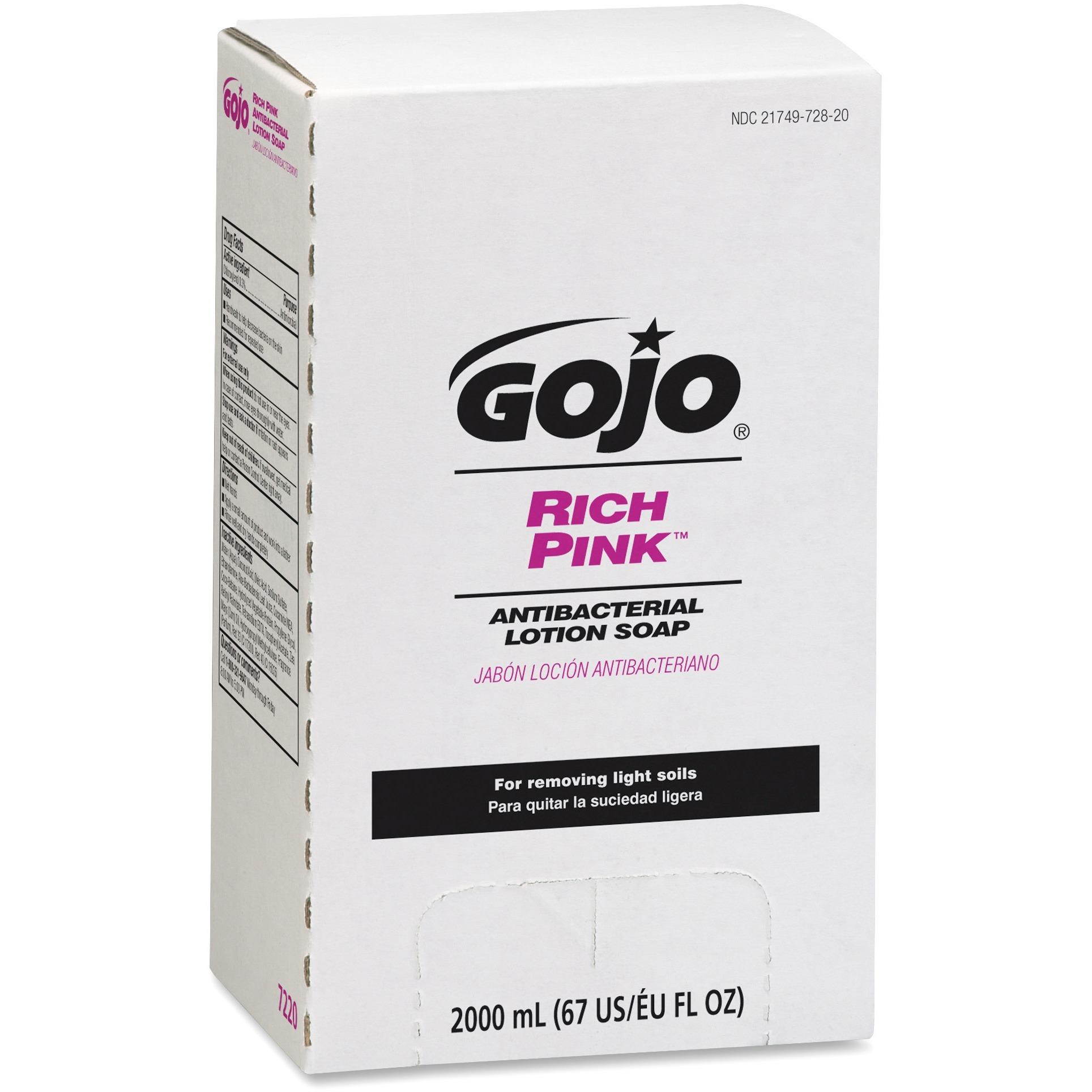 Gojo Industries, Inc Lotion Soap Antibacterial 2000mL Citrus Scent Pink 722004