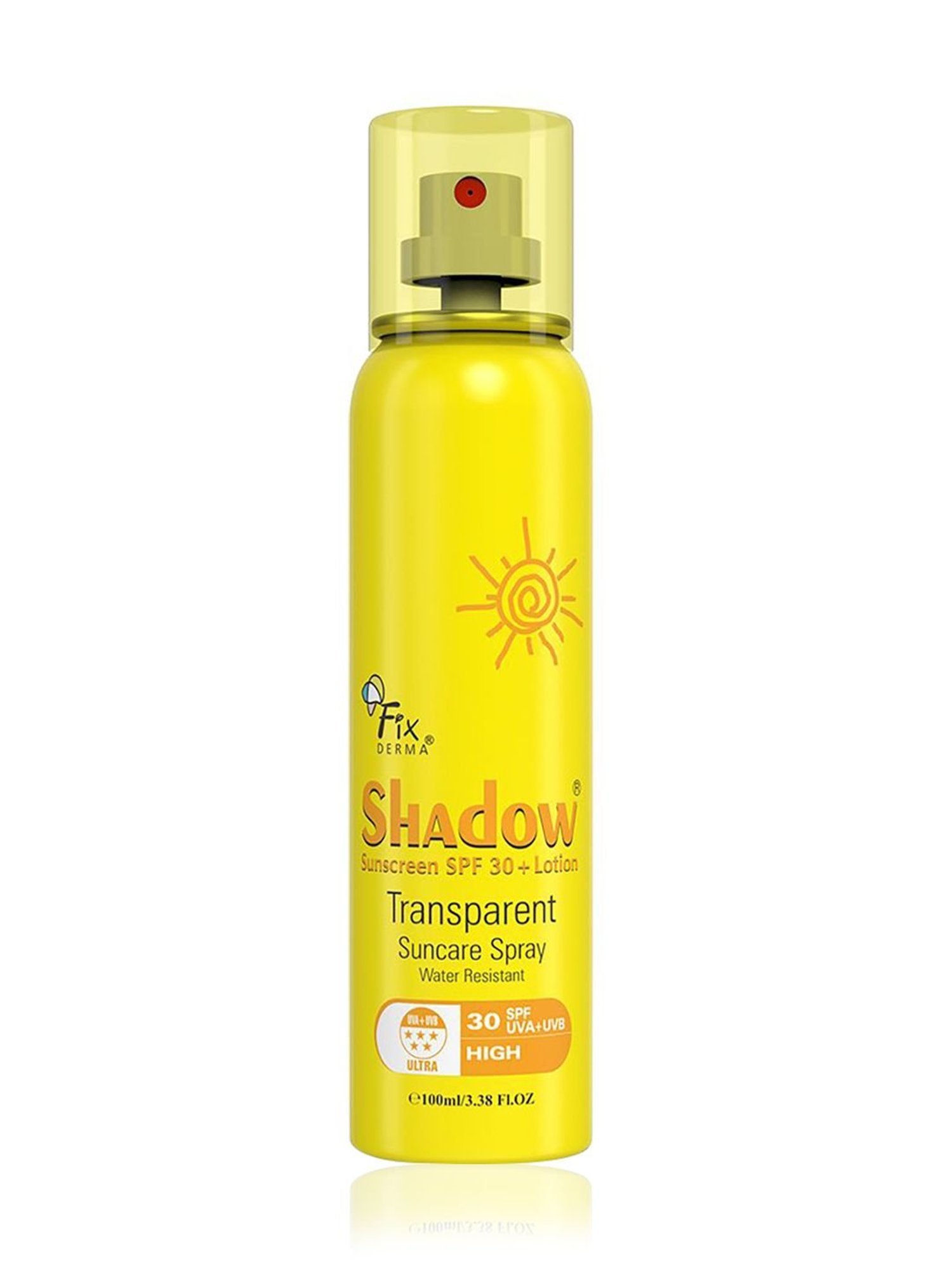 Fixderma Shadow Sunscreen Spf 30+ Lotion Transparent Suncare Spray - 100 ml
