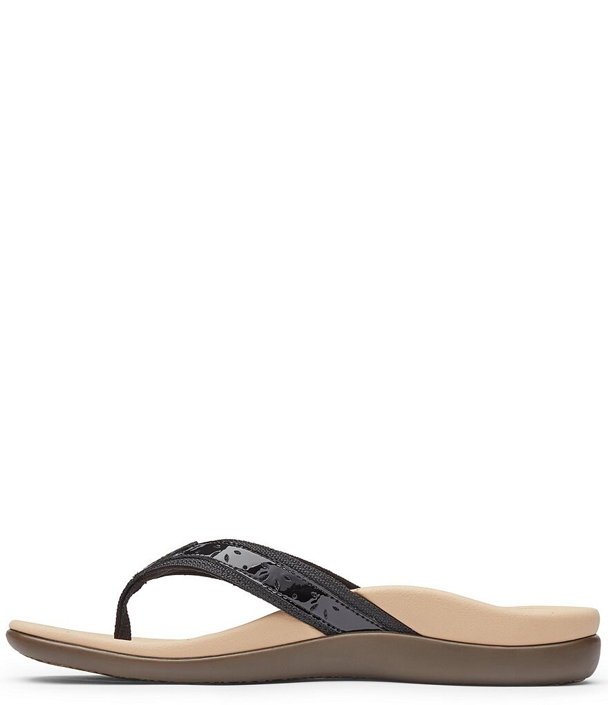 Vionic Casandra Perforated Leather Thong Sandals