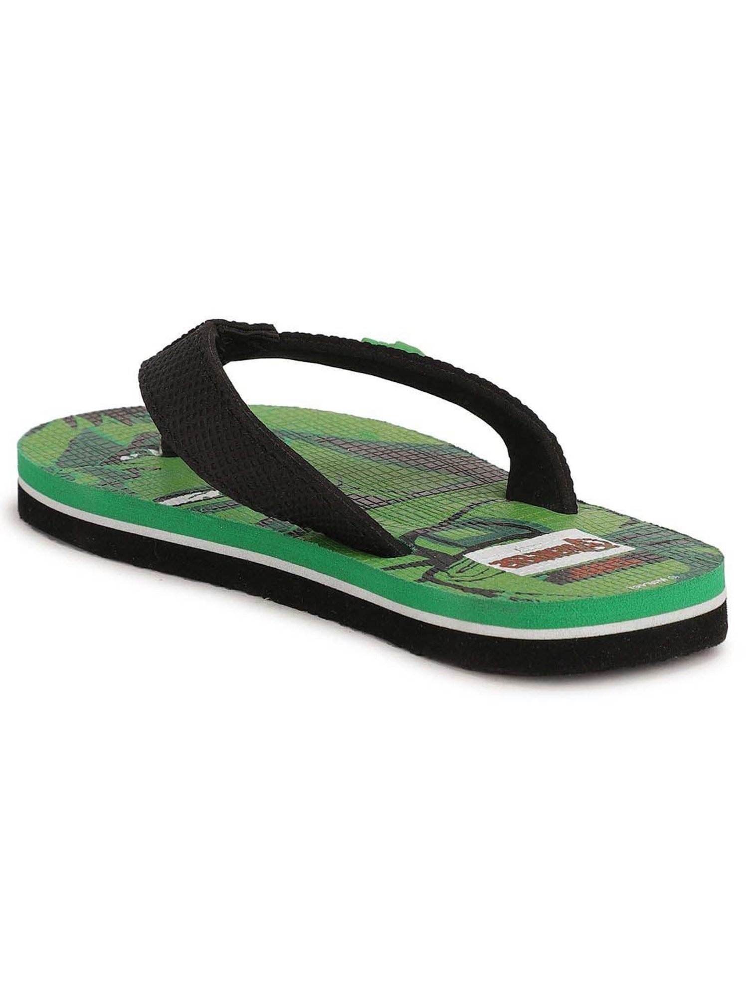 Disney by Bata Kids Black & Green Flip Flops