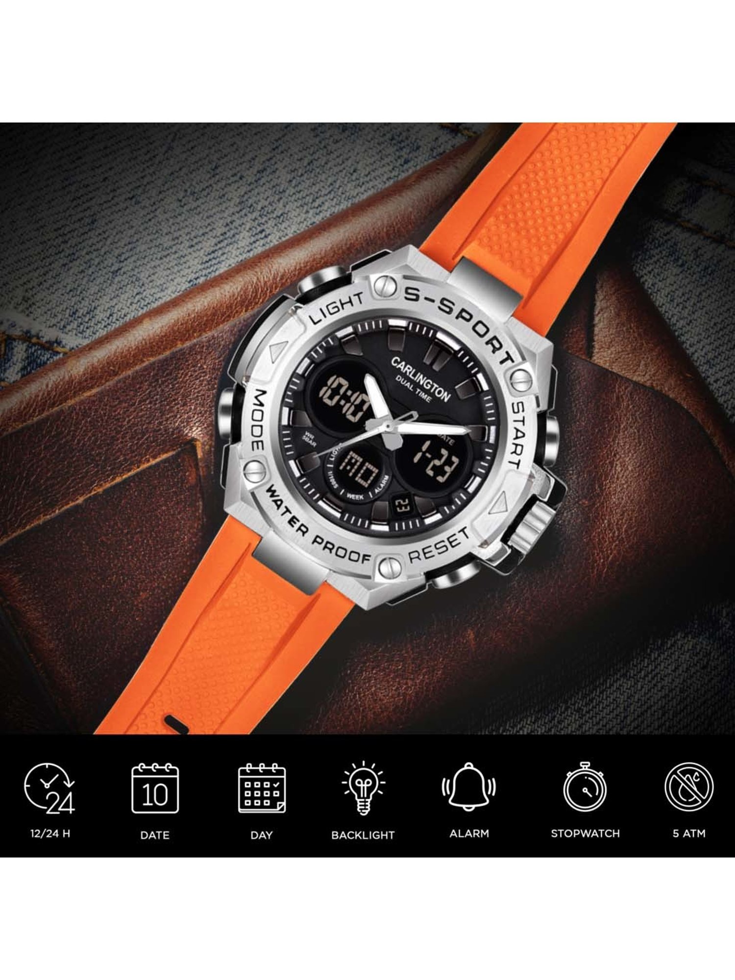 CARLINGTON Endurance 9107 Analog-Digital Watch for Men