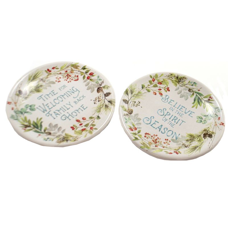 Blue Rose Polish Pottery Garland of Blue Dessert Plate