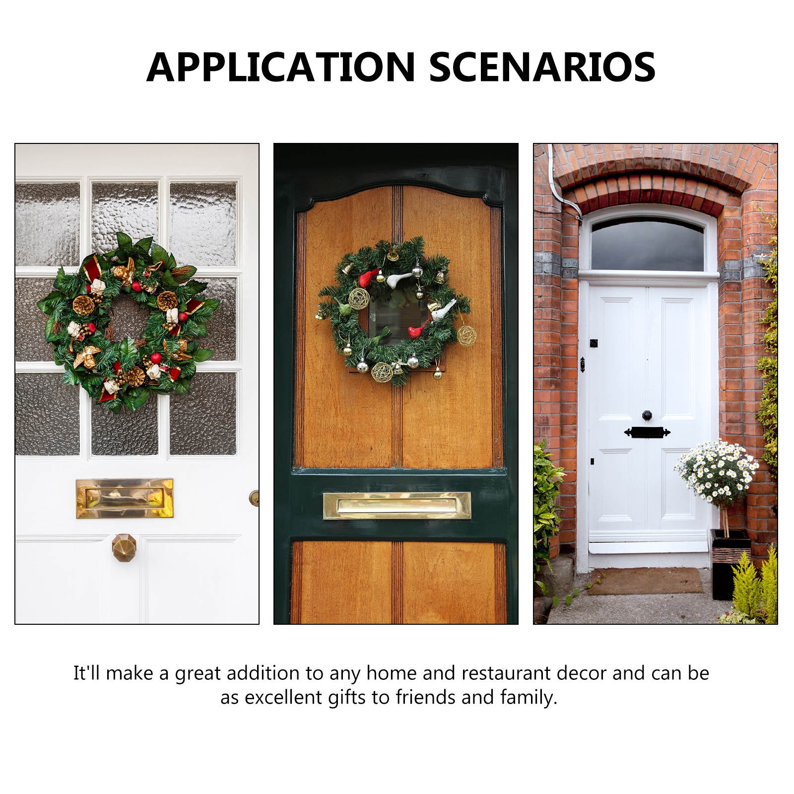 Creative Xmas Hanging Board Welcome Design Door Plate Wall Sign Door Hanging Tag