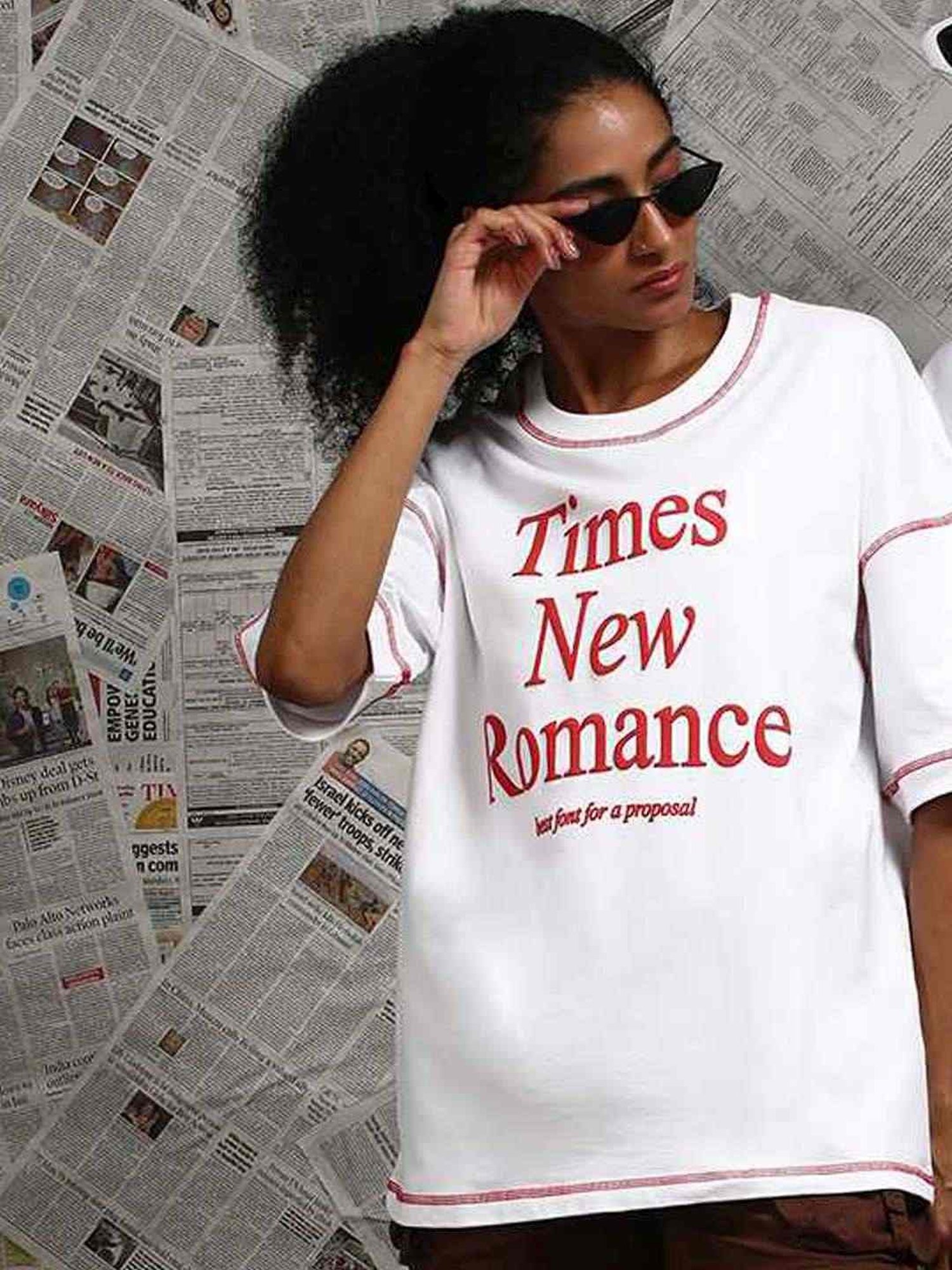 Difference Of Opinion White Loose Fit Printed Unisex T-Shirt