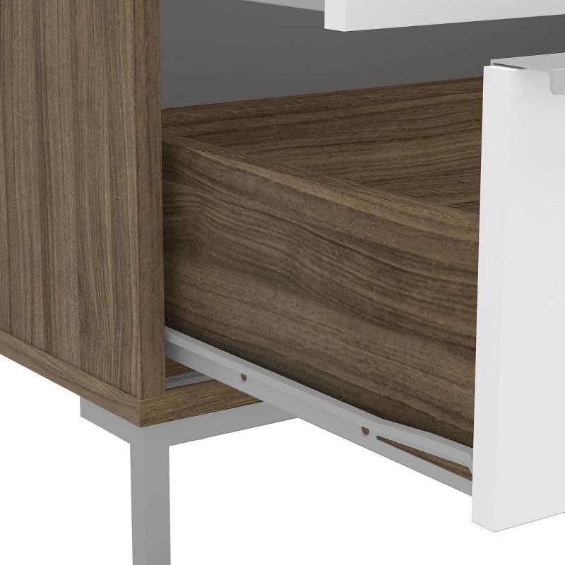 70" Greenwich TV Stand Walnut/White - Chique